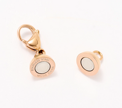 Steel by Design Set of 3 Stainless Steel Round Tri Color Magnetic Bead Jewelry Clasps