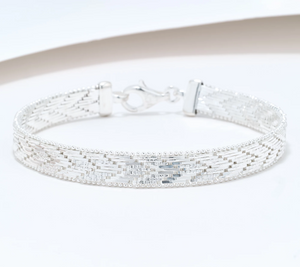 UltraFine 950 Silver Riccio Bracelet Avg