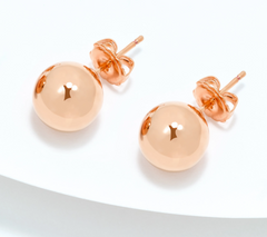 David Markstein Rose Clad Bronze 10mm Bead  Stud Earrings