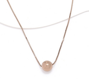 David Markstein Mocha Bronze 12mm Bead 18" Necklace