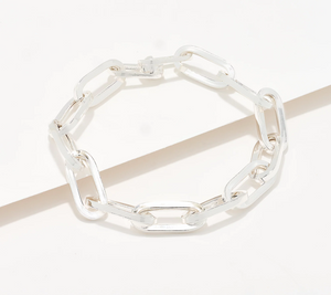 UltraFine 950 Silver Hidden Magnetic Closure Bracelet, 6-3/4"