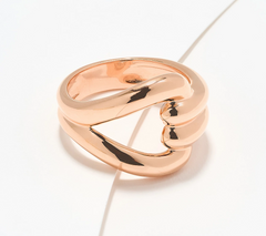 UltraFine 950 Silver Rose Clad Love Knot Style Ring Size 9