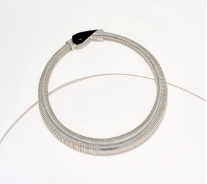 Susan Graver Silver Tone Flex Choker Necklace