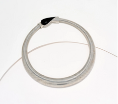 Susan Graver Silver Tone Flex Choker Necklace