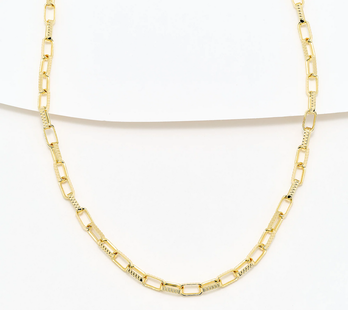 David Markstein Gold Clad Sterling Silver Premiere Luxe 20" Paperclip Necklace