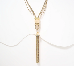 Joan Rivers Classic Gold Tone Polished Tassel Necklace