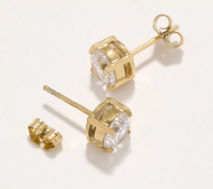 Steel by Diamonique Gold Tone Round Stud Earrings