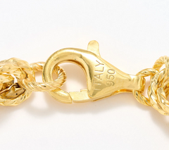 UltraFine 950 Silver Gold Tone Set of 3 Bracelets Large