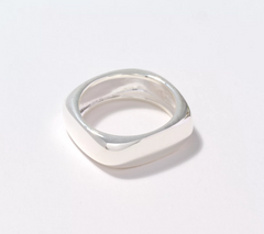 UltraFine 950 Silver Square Polished Ring Size 8