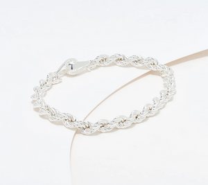 UltraFine 950 Silver Rope Chain Magnetic Clasp Braclet Small