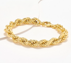 UltraFine 950 Silver Gold Tone Brilliant Rope Bracelet Large