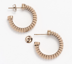 David Markstein Mocha Bronze 1" Tubogas Hoop Earrings