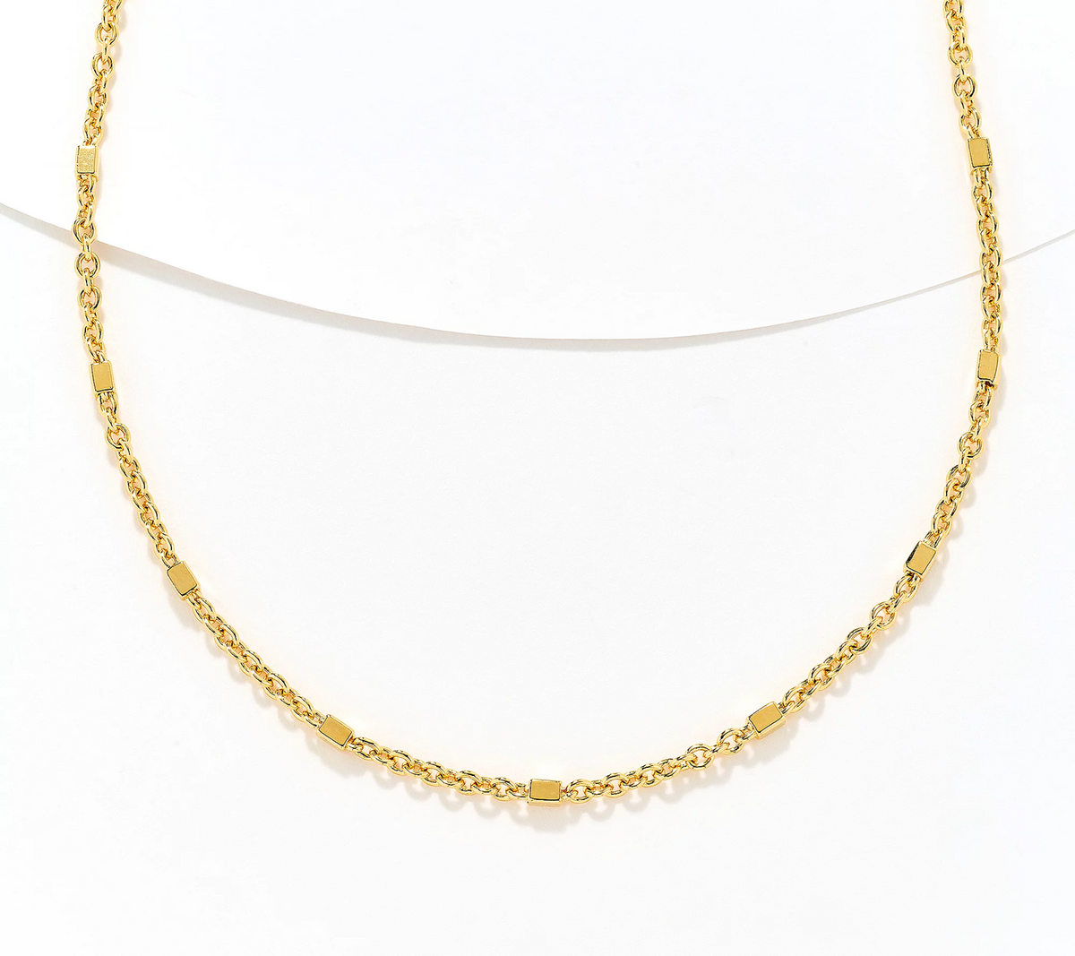 David Markstein GOld Tone Bronze Premiere Luxe Cube 18" + 2" Necklace