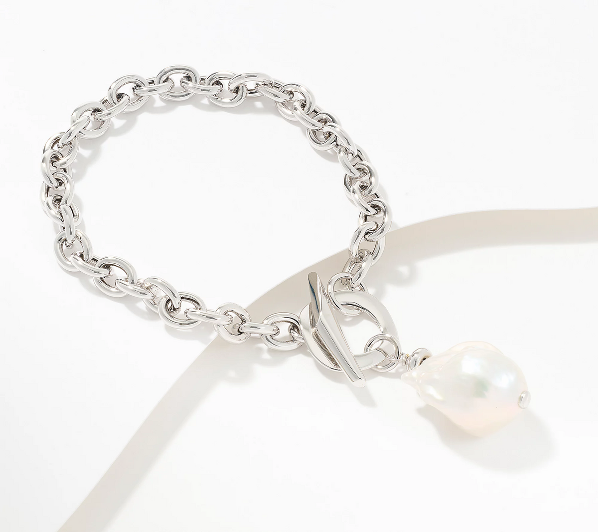 Honora Bronze Cultured Pearl Toggle Bracelet Avg