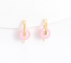 Honora Yellow Bronze Blush Pearl Earrings