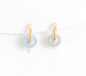 Honora Yellow Bronze Grey Pearl Earrings