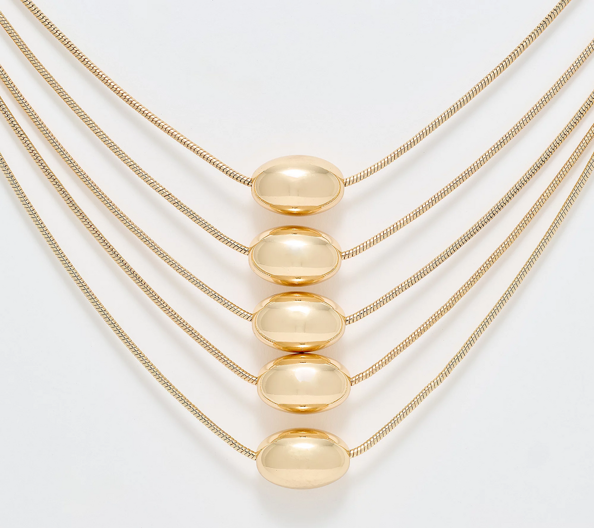 Denim & Co. Goldtone Layered Chain Necklace