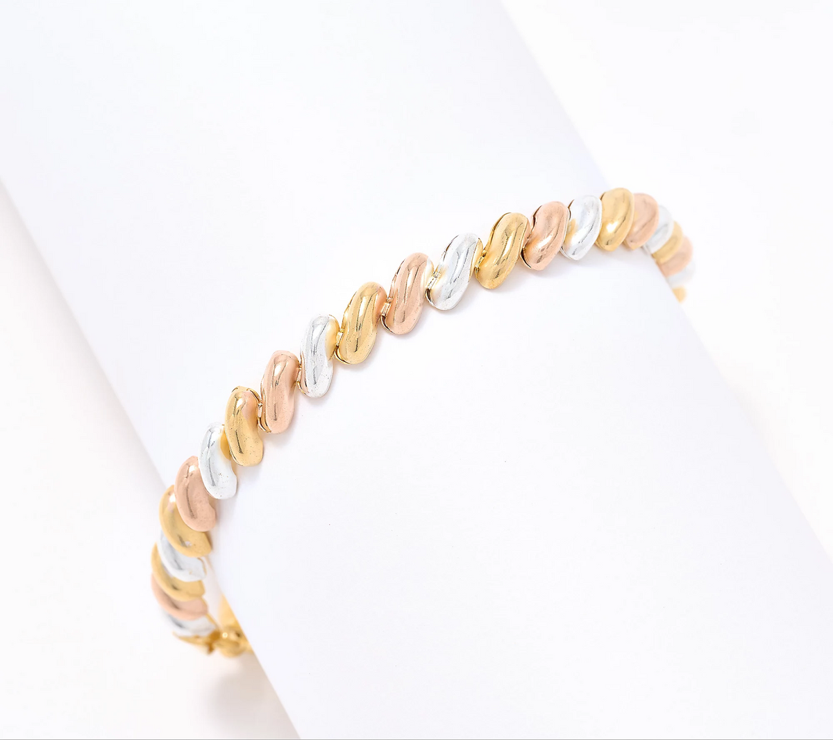UltraFine 950 Silver Tri Color Mini San Marco Magnetic Bracelet Avg