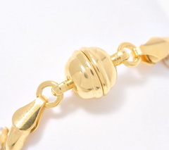 UltraFine 950 Silver Gold Tone Mini San Marco Magnetic Bracelet Avg