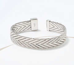 David Markstein White Bronze Premiere Riccio Magnetic Clasp Bracelet Avg
