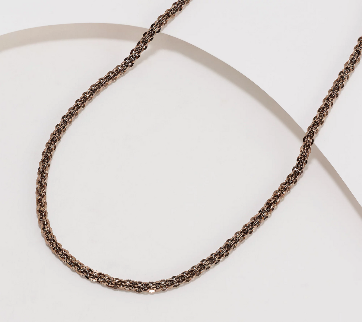David Markstein Mocha Bronze Etruscan Weave Magnetic 18" Necklace