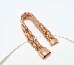 David Markstein Rose Bronze Italian Tessuto Magnetic Bracelet Large