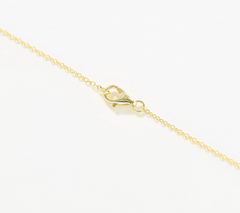 Diamonique Classics Gold Clad Sterling Silver Bezel Set Station Necklace