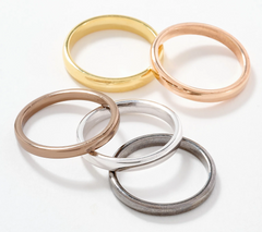 David Markstein Multi Color Bronze Premiere Set of 5 Stacking Rings Size 7