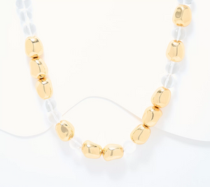 Susan Graver Chunky Nuggets Goldtone Necklace
