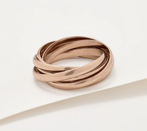 David Markstein Mocha Bronze 6 Band Rolling Ring Size 8
