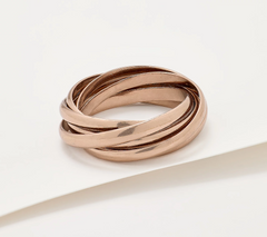 David Markstein Mocha Bronze 6 Band Rolling Ring Size 8
