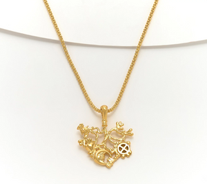 David Markstein Gold-Plated Sterling Silver Jane Cimaruta Pendant w/ Enhancer& Chain