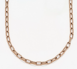 David Markstein Mocha Bronze Premiere Luxe Paper Clip Necklace, 18"