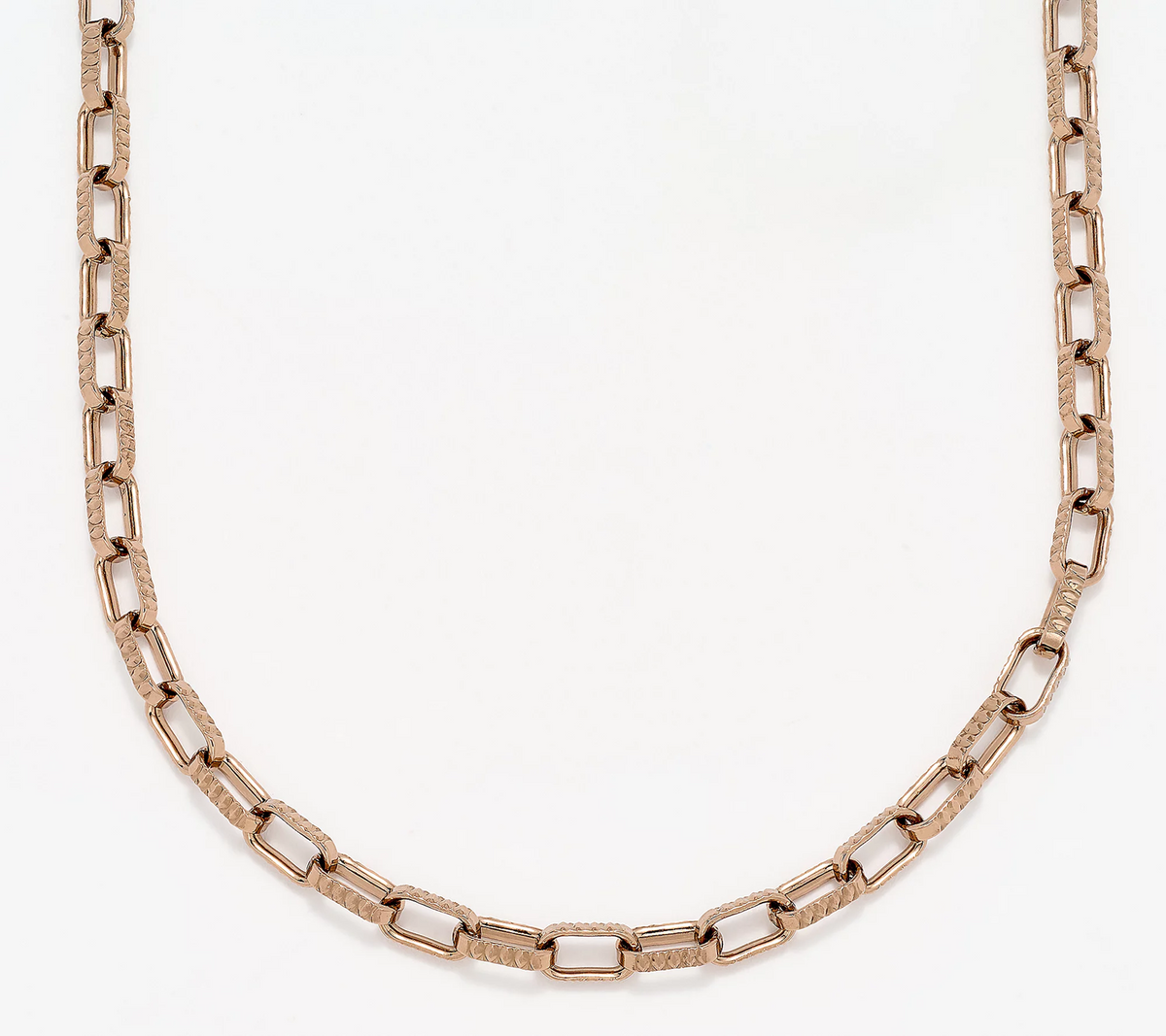 David Markstein Mocha Bronze Premiere Luxe Paper Clip Necklace, 18"