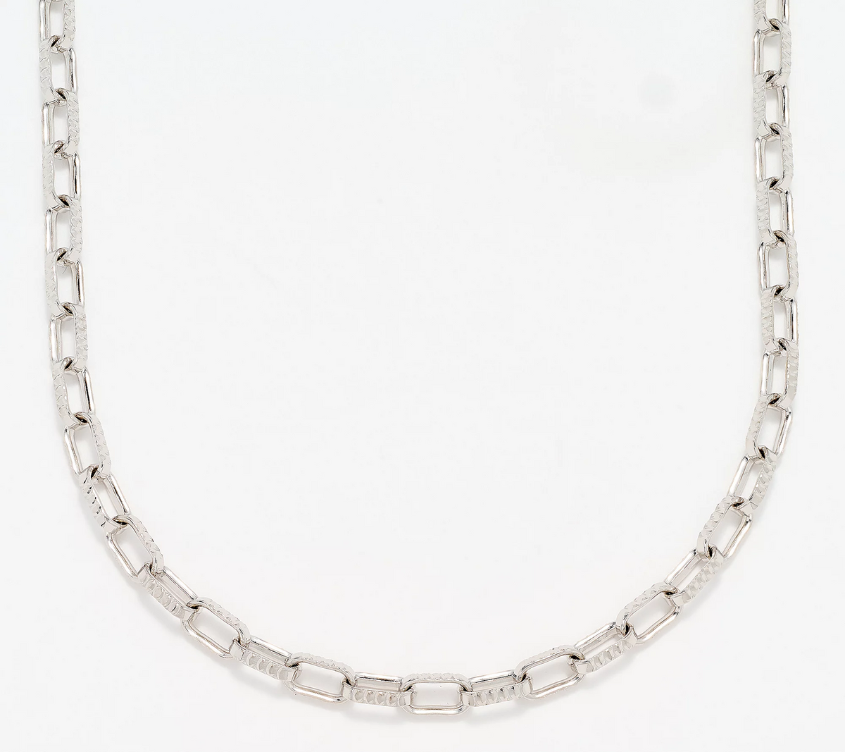 David Markstein White Bronze Premiere Luxe Paper Clip Necklace, 20"