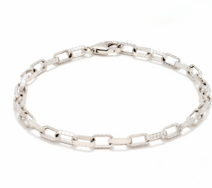 David Markstein Silver Bronze Premiere Luxe Paper Clip Bracelet Avg