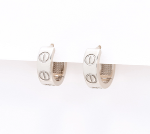 Silver Style Sterling Silver Engraved Mini Hoop