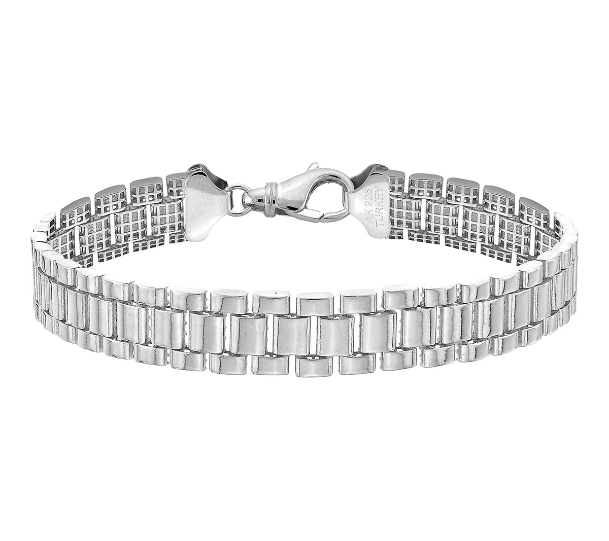 Silver Style Silver Tone Chain Link Bracelet Avg