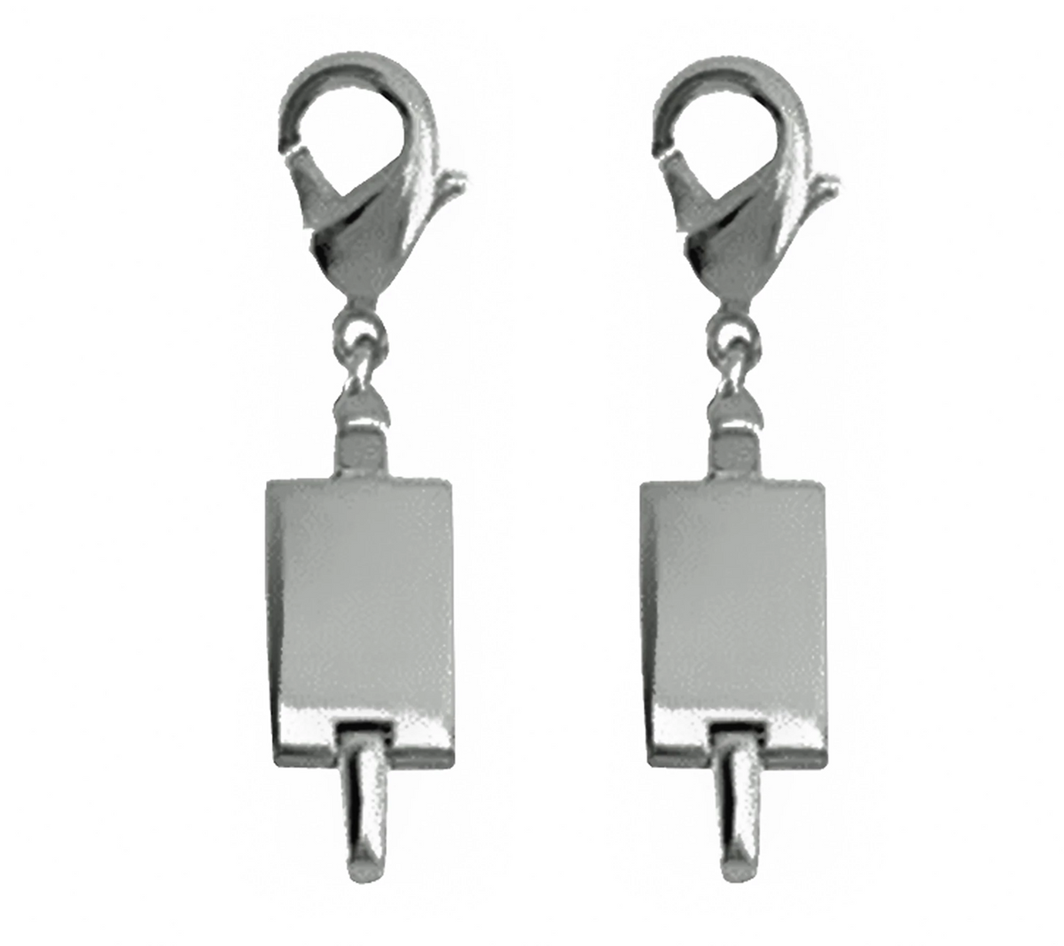 Sterling Silver Click Secure Set of 2 Self-Locking Magnetic Clasps