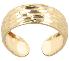 Veronese 18K Clad Adjustable Diamond-Cut Toe Ring