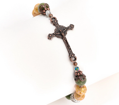 Connemara Marble Bronzetone Our Lord Bracelet