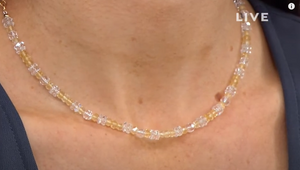 Herkimer Mines â€œDiamondâ€ Quartz & Citrine Beaded Necklace â€“ 18"