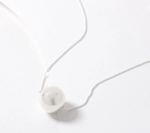 UltraFine 950 Fine Silver Polished Bead Necklace 32"