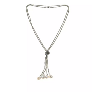Colleen Lopez Cultured Freshwater Pearl and Labradorite Bead 43" Necklace