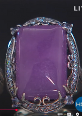 Jade of Yesteryear Emerald-Cut Purple Jade & Multi-Gemstone Ring Size 6