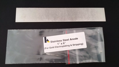 Stainless Steel Anode 6"x1" For Jewelry Electro Plater Rectifier Plating Machine