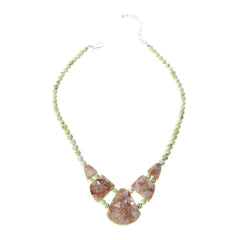 Jay King Yellow Meadow Stone Bluefer Shell Inlay Reversible Necklace