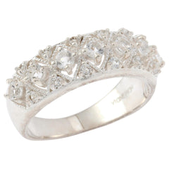 Herkimer Mines "Diamond" Quartz and White Topaz Band Ring