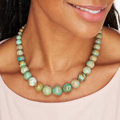 Jay King Sterling Silver Sacred Cloud Mountain Turquoise Necklace 18" .925