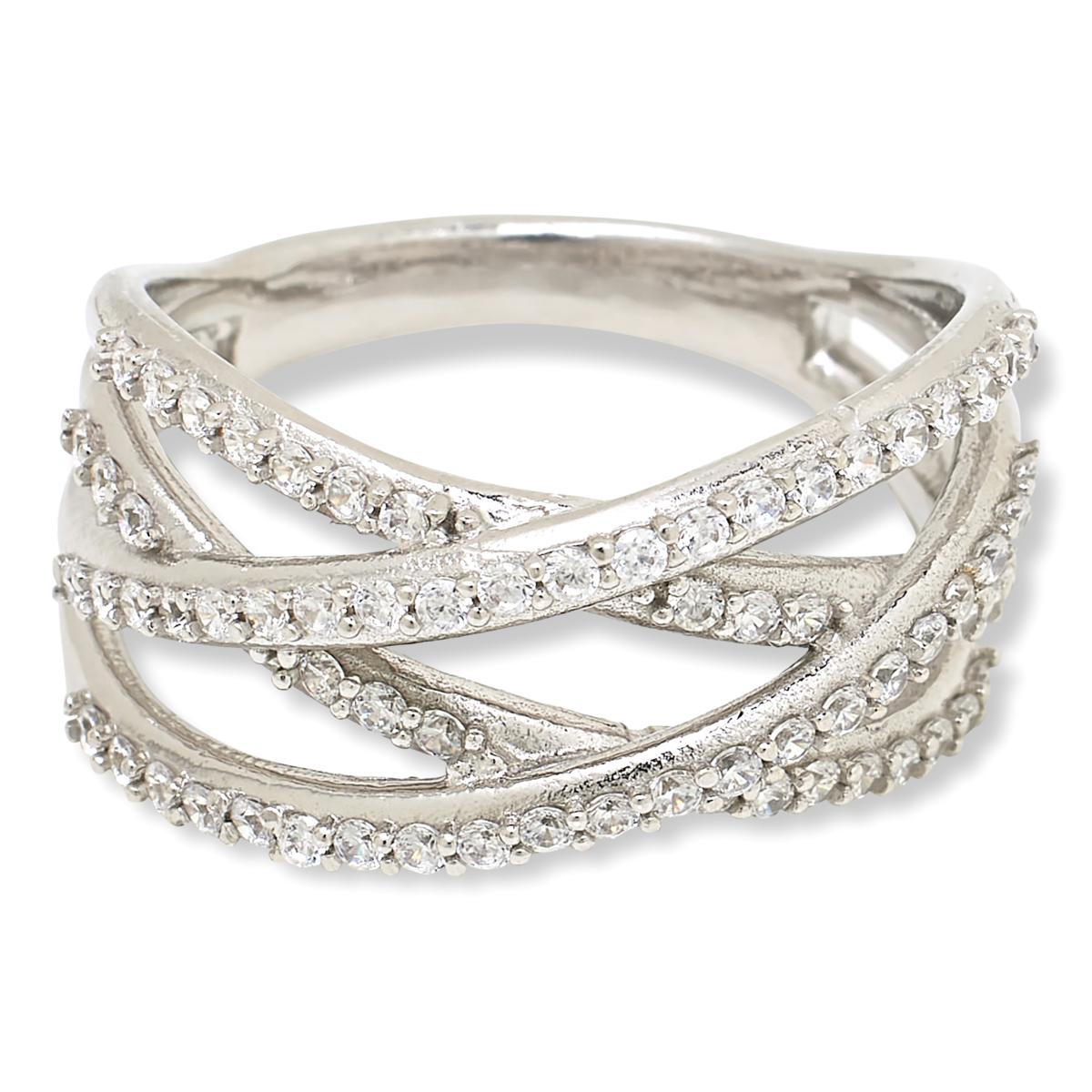 Radiance by Absolute x Katharine McPhee 1.10ctw Pav Crossover Ring, 8